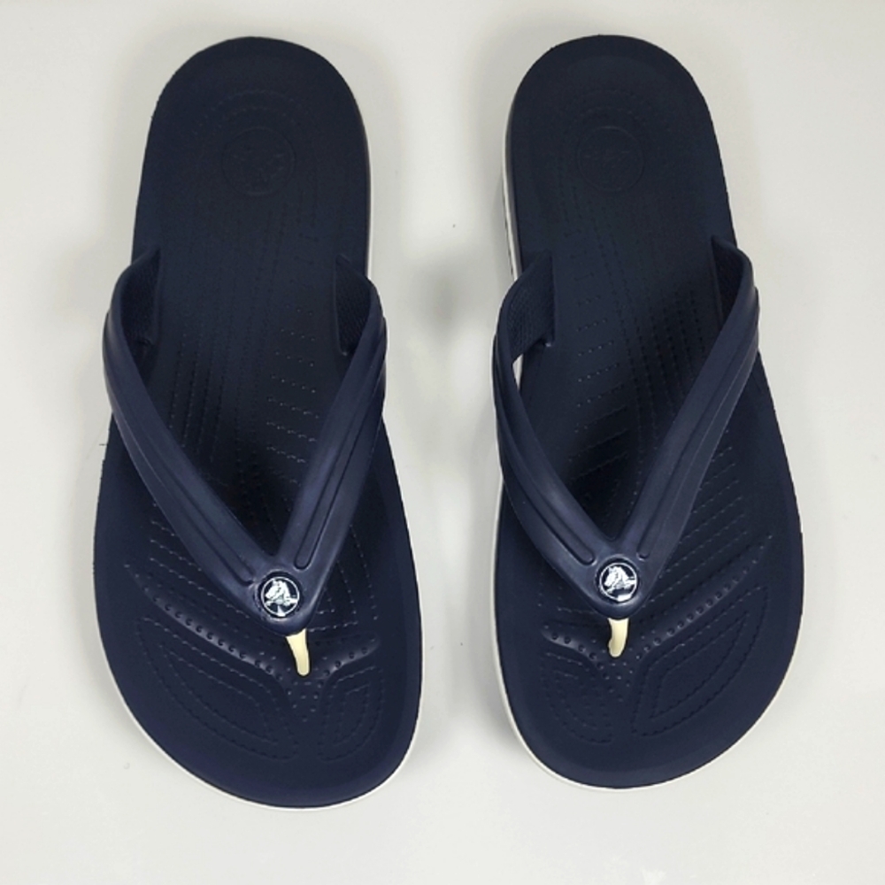 Crocs  Men Crocband  Navy Blue Flip Flops Sandal Size 11 - Picture 5 of 13